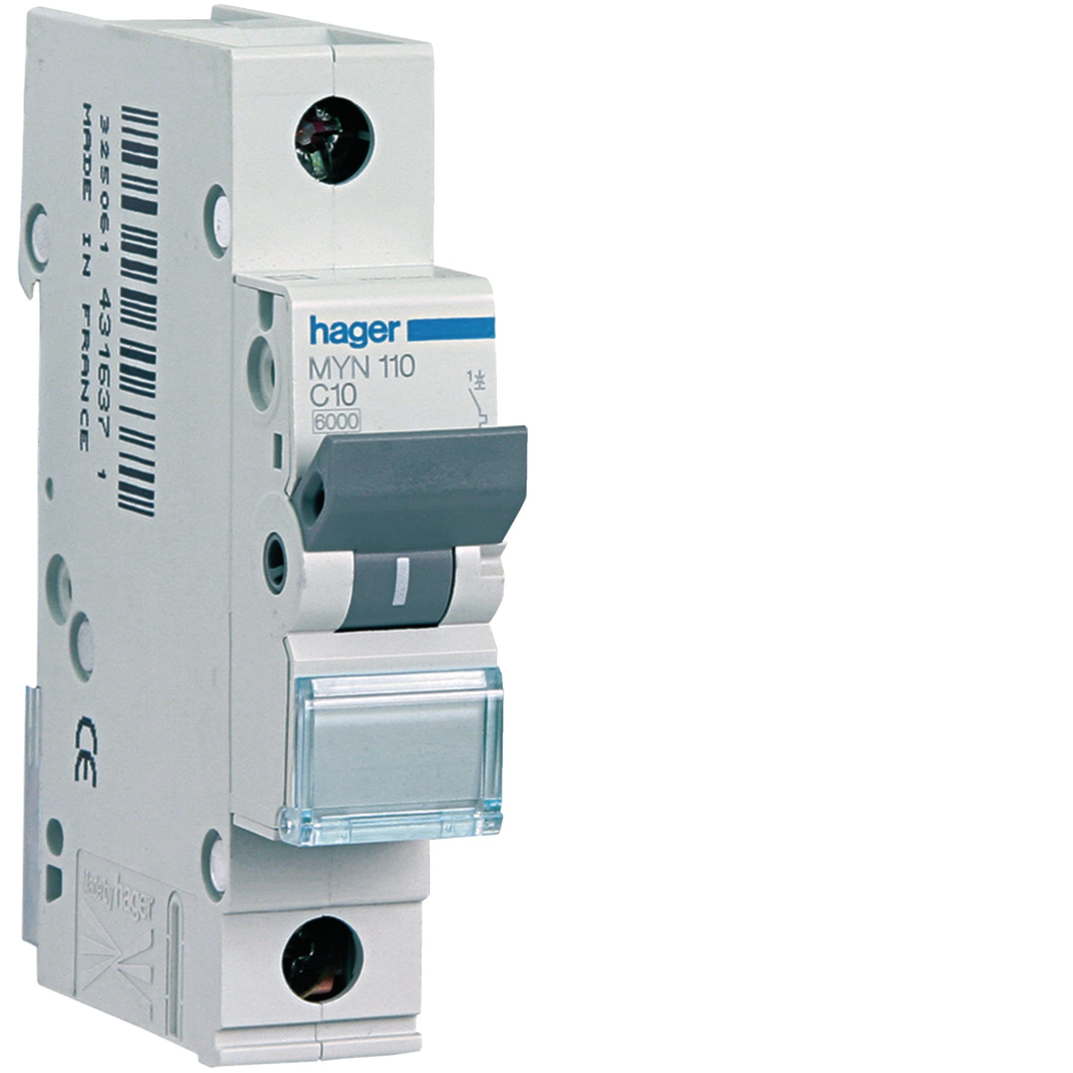 HAGER BOCCHIOTTI - Interruttore automatico magnetotermico 4500A 1P curva C 10A 1M