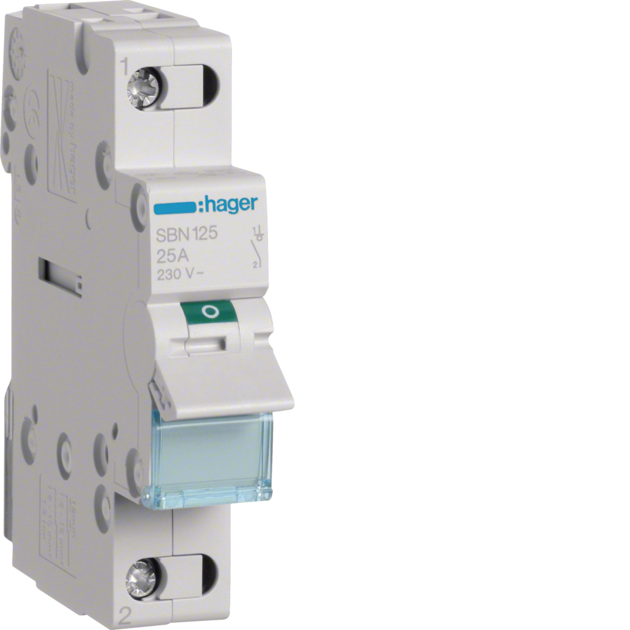 HAGER BOCCHIOTTI - Interruttore non automatico 1 P 25 A 230 V AC 1 modulo DIN