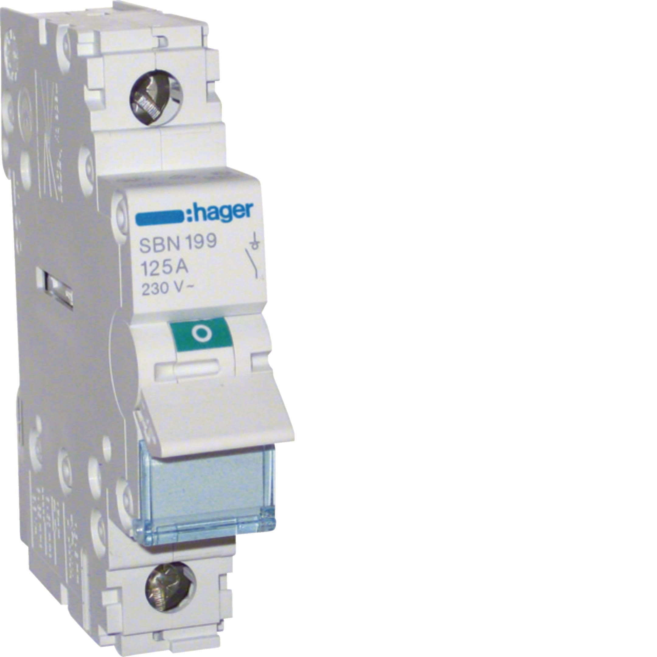 HAGER BOCCHIOTTI - Interruttore non automatico 1 P 125 A 230 V AC 1 modulo DIN