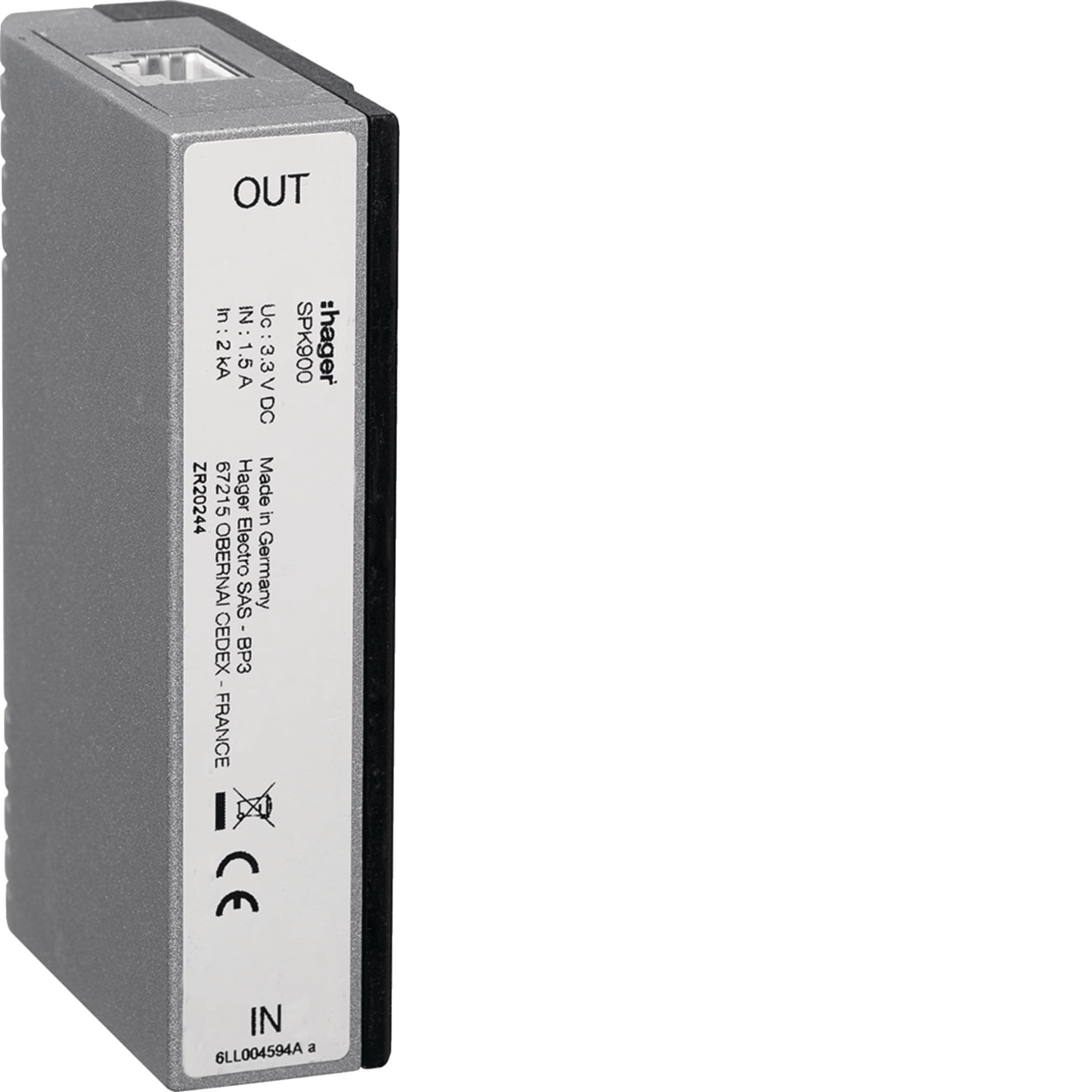 HAGER BOCCHIOTTI - SPD RJ45 per reti Ethernet and VoIP