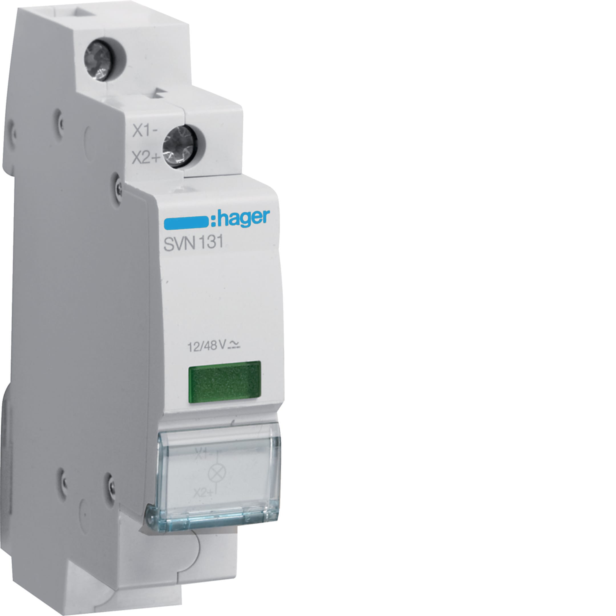 HAGER BOCCHIOTTI - 1 segnalatore luminoso 12 - 48 V AC - DC led verde 1 modulo DIN