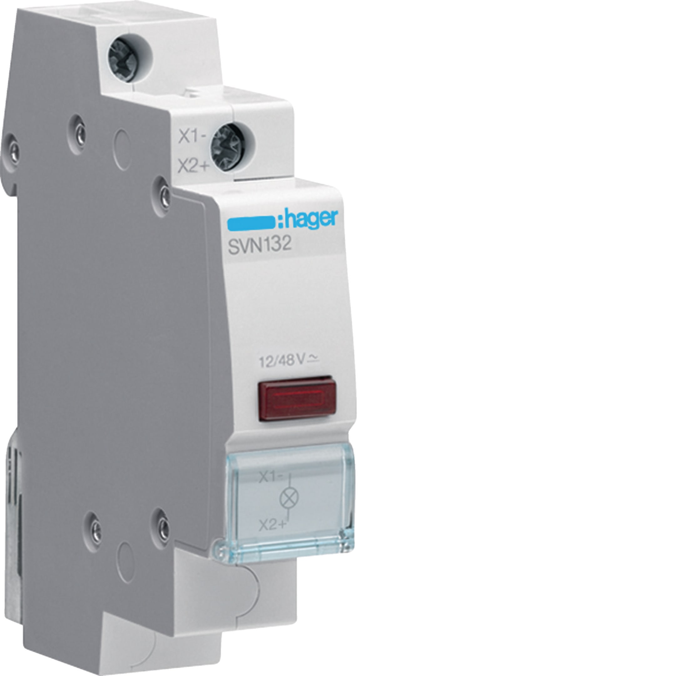 HAGER BOCCHIOTTI - 1 segnalatore luminoso 12 - 48 V AC - DC led rosso 1 modulo DIN