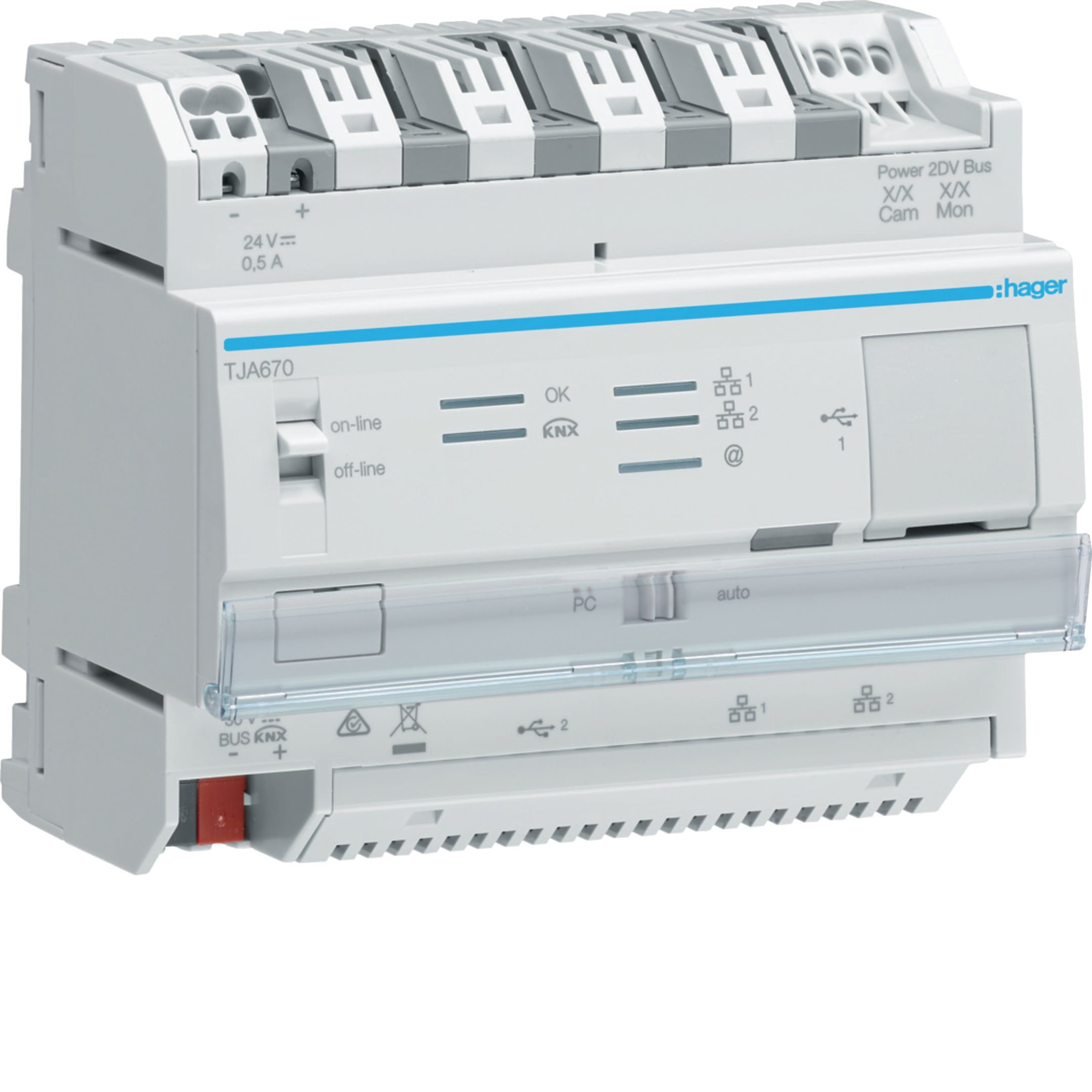 HAGER BOCCHIOTTI - Modulo server basic Domovea compatibile KNX Secure 6M