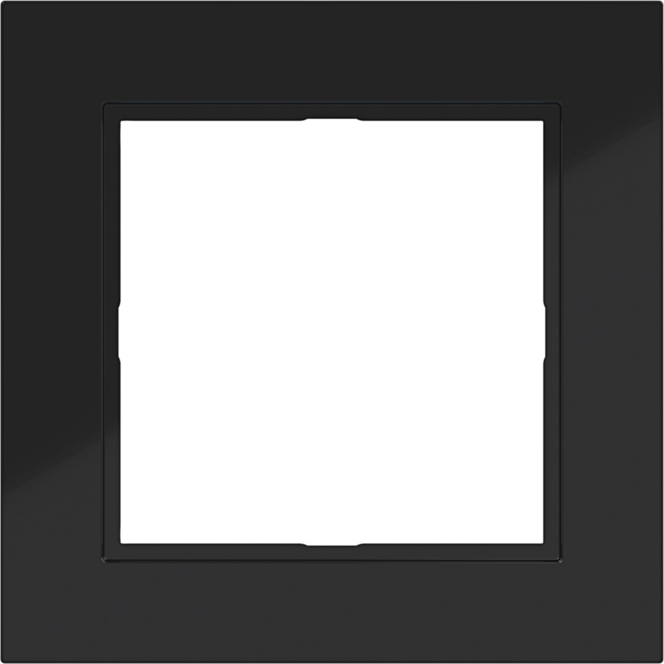 HAGER BOCCHIOTTI - CORNICE LED  1-POSTO, A.1, NERO LUCIDO