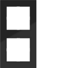 HAGER BOCCHIOTTI - CORNICE 2-POSTI, A.1, NERO LUCIDO