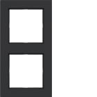 HAGER BOCCHIOTTI - CORNICE 2-POSTI, A.1, NERO OPACO