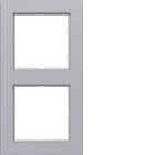 HAGER BOCCHIOTTI - CORNICE 2-POSTI, A.1, TITANIO MET