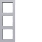 HAGER BOCCHIOTTI - CORNICE 3-POSTI, A.1, TITANIO MET