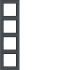 HAGER BOCCHIOTTI - CORNICE 4-POSTI, A.1, ANTR. OPACO
