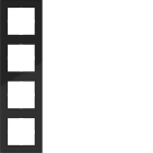 HAGER BOCCHIOTTI - CORNICE 4-POSTI, A.1, NERO LUCIDO
