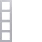 HAGER BOCCHIOTTI - CORNICE 4-POSTI, A.1, TITANIO MET