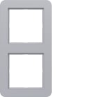 HAGER BOCCHIOTTI - CORNICE 2-POSTI, C.1, TITANIO MET