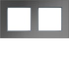 HAGER BOCCHIOTTI - CORNICE 2-P ORIZ A.8 INOX OP MET SPAZ.