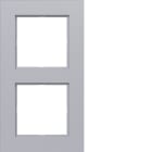 HAGER BOCCHIOTTI - CORNICE 2-POSTI, A.8, TITANIO MET