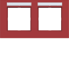 HAGER BOCCHIOTTI - CORNICE 2-P ORIZ, ETICH A.8, ROSSO LUC