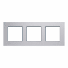 HAGER BOCCHIOTTI - CORNICE 3-P ORIZ, A.8, ALU OP, ALU SPAZ.