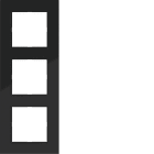 HAGER BOCCHIOTTI - CORNICE 3-POSTI, A.8, NERO LUCIDO