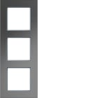 HAGER BOCCHIOTTI - CORNICE 3-P VERT, A.8, INOX OP,  SPAZ.