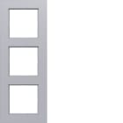 HAGER BOCCHIOTTI - CORNICE 3-POSTI, A.8, TITANIO MET
