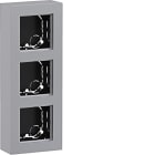 HAGER BOCCHIOTTI - SCATOLA 3-P PIATTO PARETE A.8 TIT MET