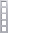 HAGER BOCCHIOTTI - CORNICE 5-POSTI, A.8, TITANIO MET