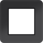 HAGER BOCCHIOTTI - CORNICE LED 1-P, C.8, VETRO NERO LUCIDO