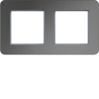 HAGER BOCCHIOTTI - CORNICE 2-POSTI ORIZ, C.8, INOX OPACO