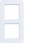 HAGER BOCCHIOTTI - CORNICE 2-POSTI, C.8, BIANCO OPACO