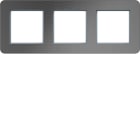 HAGER BOCCHIOTTI - CORNICE 3-POSTI ORIZ, C.8, INOX OPACO