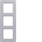 HAGER BOCCHIOTTI - CORNICE 3-POSTI, C.8, TITANIO MET