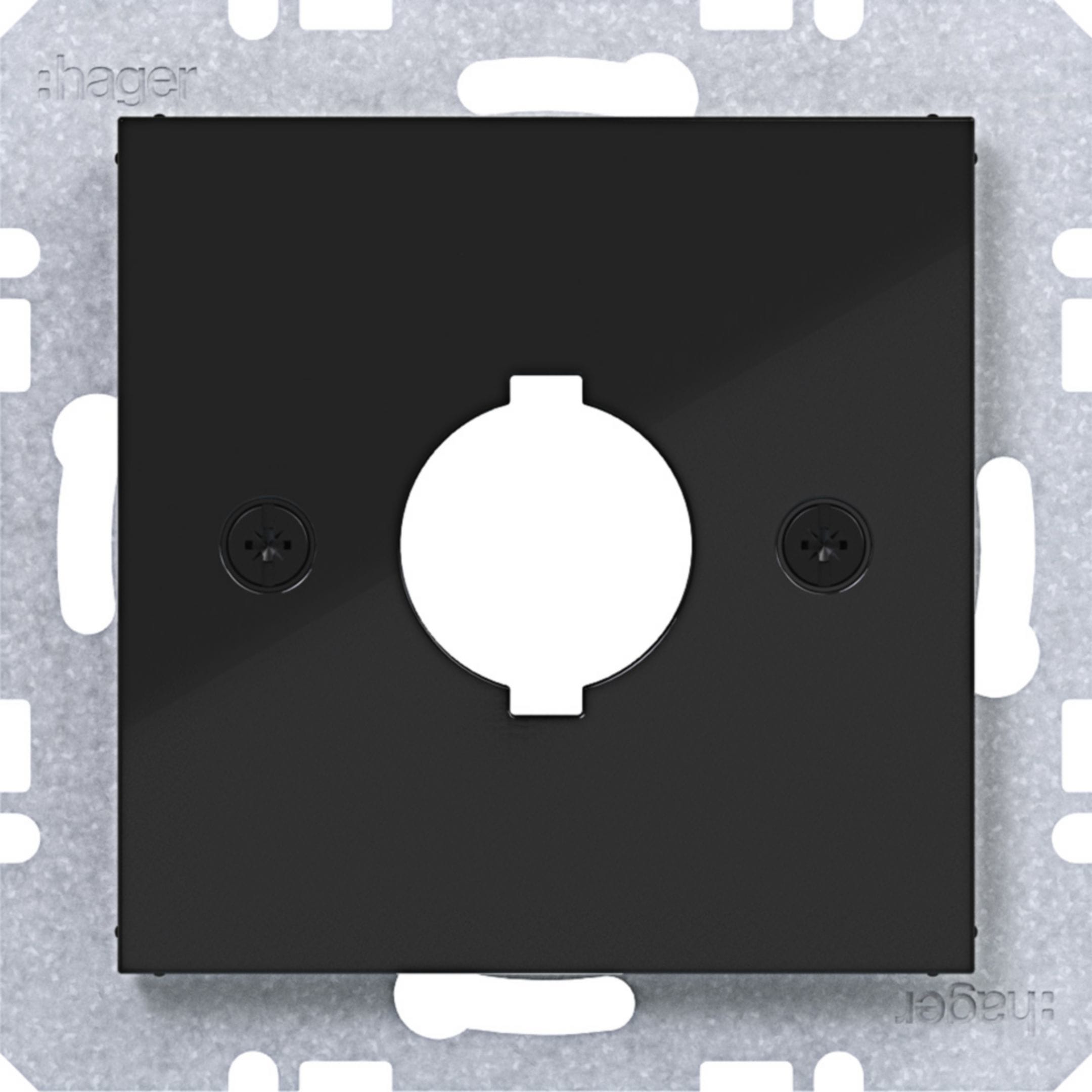 HAGER BOCCHIOTTI - P.zo c.le Ø18,8mm A.x/C.x nero luc