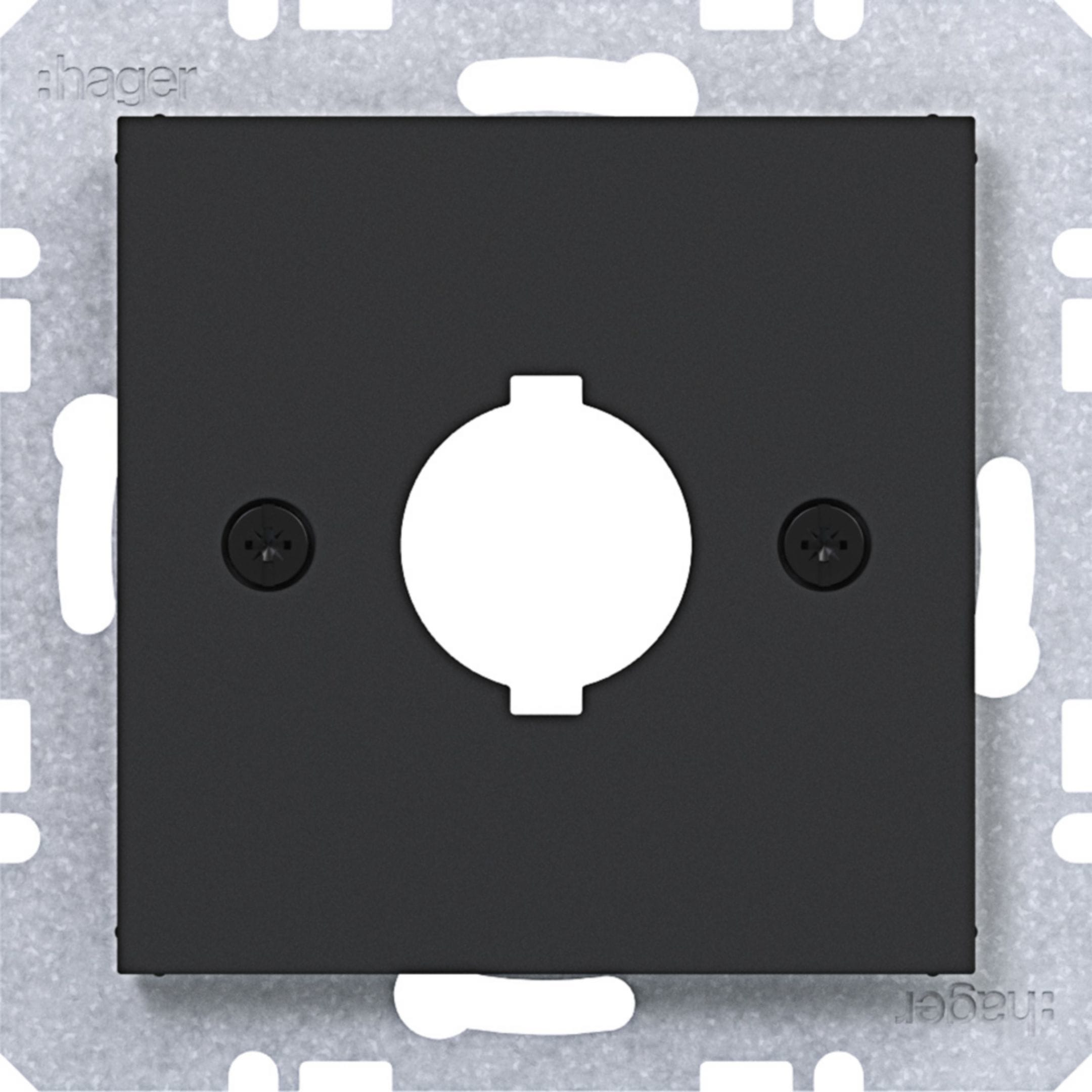 HAGER BOCCHIOTTI - P.zo c.le Ø18,8mm A.x/C.x nero op