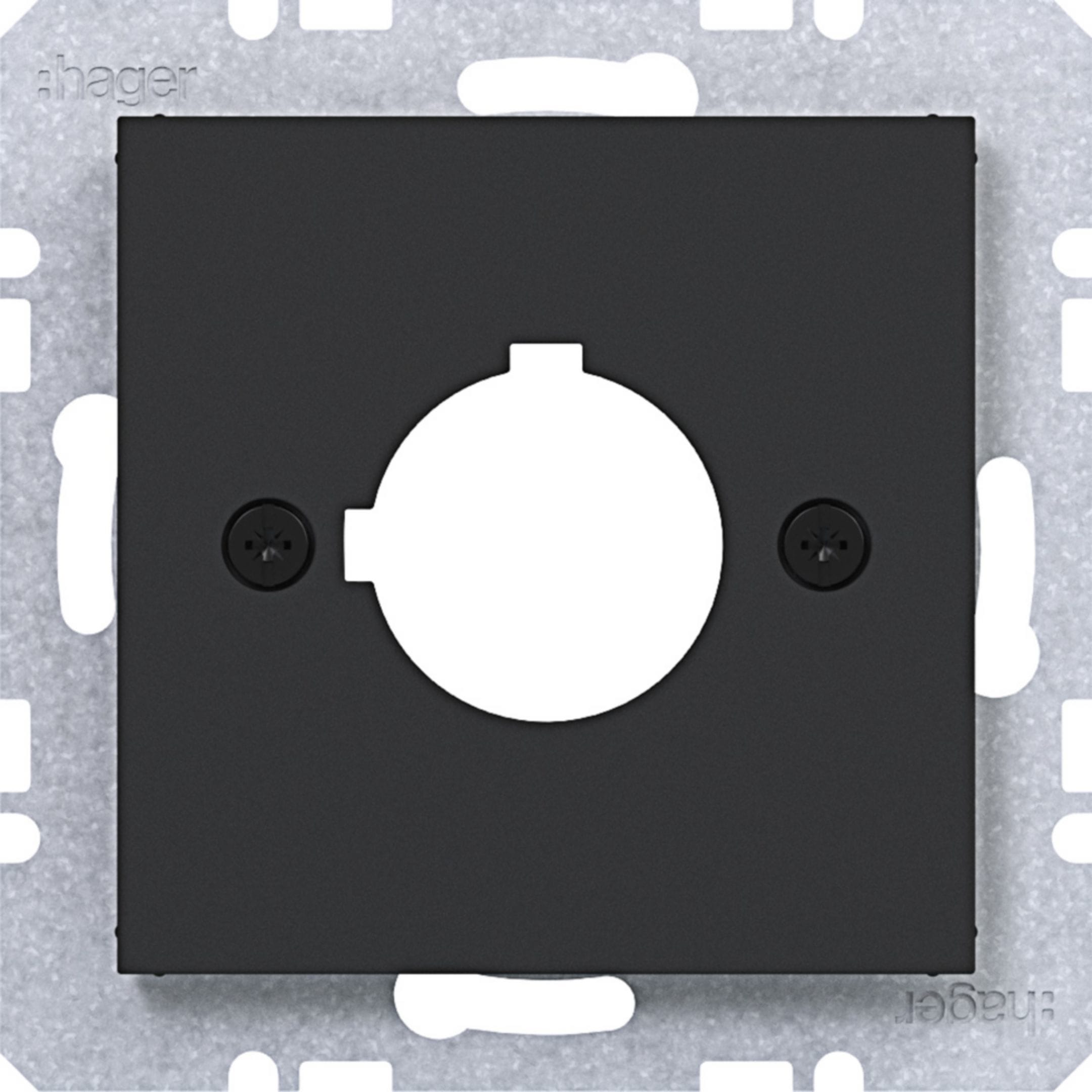 HAGER BOCCHIOTTI - P.zo c.le Ø22,5mm A.x/C.x nero op.