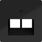 HAGER BOCCHIOTTI - PZO CLE 2 PRESE FCC 50X50 AX/CX NERO LUC