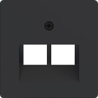 HAGER BOCCHIOTTI - PZO CLE 2 PRESE FCC 50X50 AX/CX NERO OP
