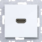 HAGER BOCCHIOTTI - Presa HDMI conness.90° A.x/C.x bianc luc
