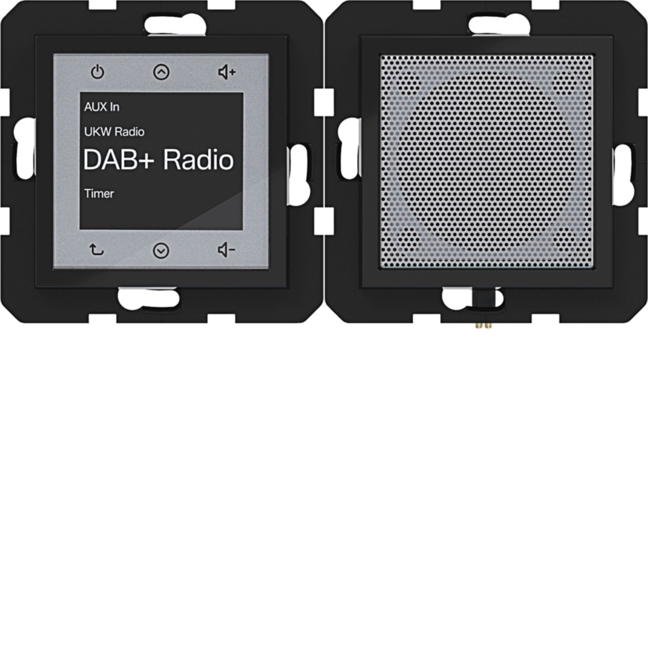 HAGER BOCCHIOTTI - RADIO TOUCH DAB+ ALTOP. A.X/C.X NERO LUC