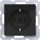 HAGER BOCCHIOTTI - PRESA SCHUKO, PLUG-IN, A.X/C.X, NERO LUC