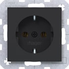 HAGER BOCCHIOTTI - PRESA SCHUKO, PLUG-IN, A.X/C.X, NERO OP