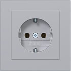 HAGER BOCCHIOTTI - PRESA SCHUKO+COP PLUG-IN A.1 TITANIO MET