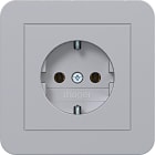HAGER BOCCHIOTTI - PRESA SCHUKO+COP PLUG-IN C.1 TITANIO MET