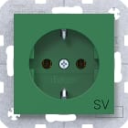 HAGER BOCCHIOTTI - Presa SCHUKO+simb "SV", A.x/C.x verde