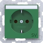 HAGER BOCCHIOTTI - Presa SCHUKO+simb "SV" etch A.x/C.x verd