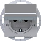 HAGER BOCCHIOTTI - Pr.SCHUKO bloc. etich 45° Ax/Cx tit met