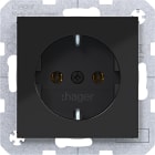 HAGER BOCCHIOTTI - PRESA SCHUKO, PLUG-IN, A.X/C.X, NERO LUC