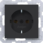 HAGER BOCCHIOTTI - PRESA SCHUKO, PLUG-IN, A.X/C.X, NERO OP
