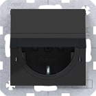 HAGER BOCCHIOTTI - Pr.SCHUKO cop.blocc.m.vite Ax/Cx nero lu