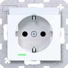 HAGER BOCCHIOTTI - PR.SCHUKO LED CTR ETCH VITE AX/CX BIA LU