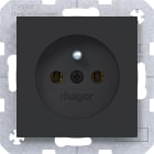 HAGER BOCCHIOTTI - PRESA+SPINOTTOT PLUG-IN A.X/ C.X NERO OP