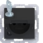 HAGER BOCCHIOTTI - COP. BL. PR.SPNTTOT PLUGIN AX/CX NERO OP